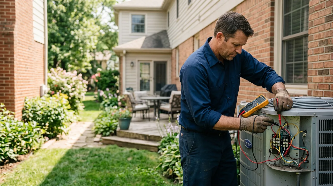 HVAC technician working near Twin Falls, ID